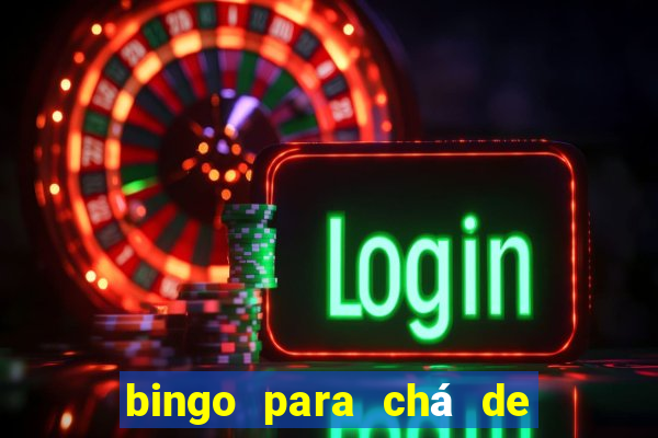 bingo para chá de bebê para imprimir grátis