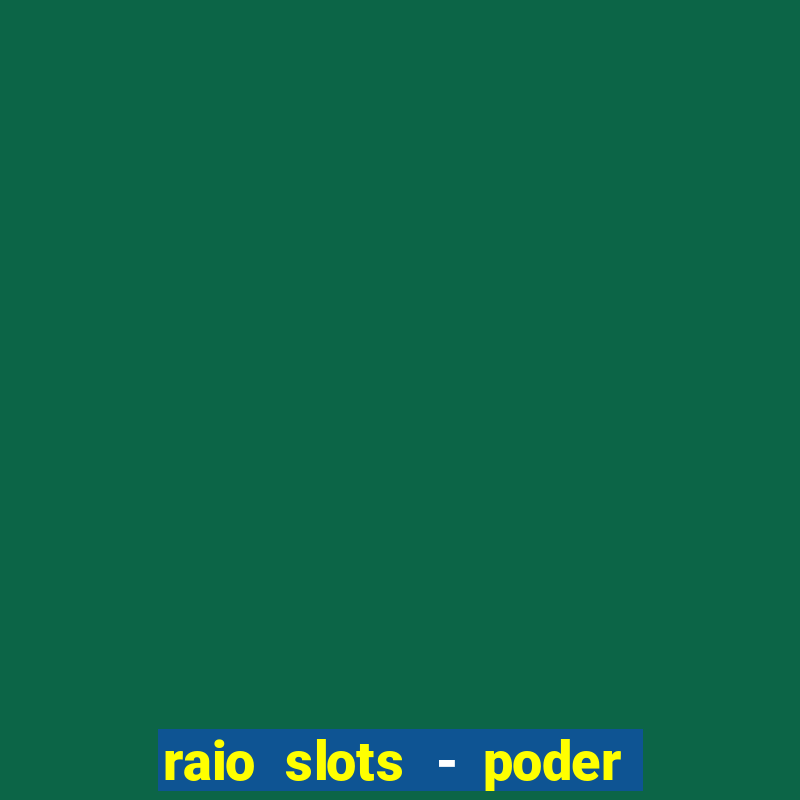 raio slots - poder de zéus